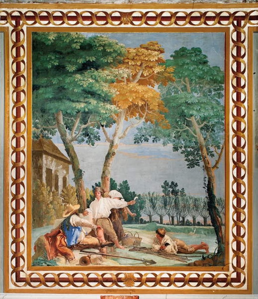 Detail of The Peasants' Repose by Giandomenico Tiepolo