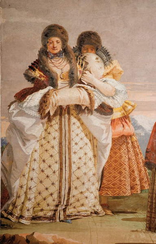 Detail of Detail from The Winter Walk by Giandomenico (1727-1804) Tiepolo