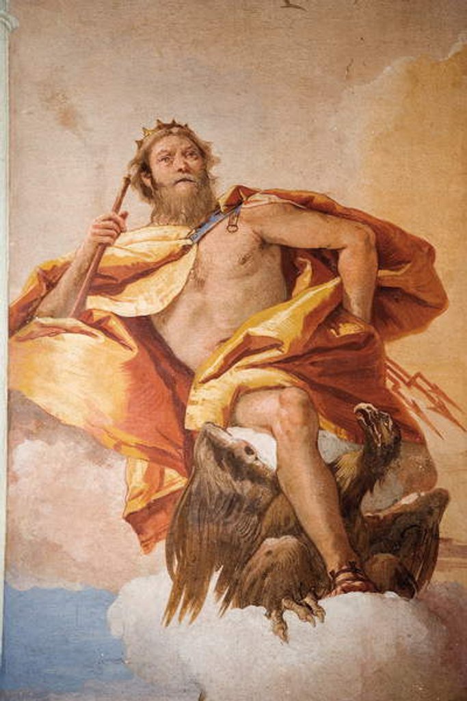 Detail of Jove the Thunderer with Eagle by Giovanni Battista (1696-1770) Tiepolo