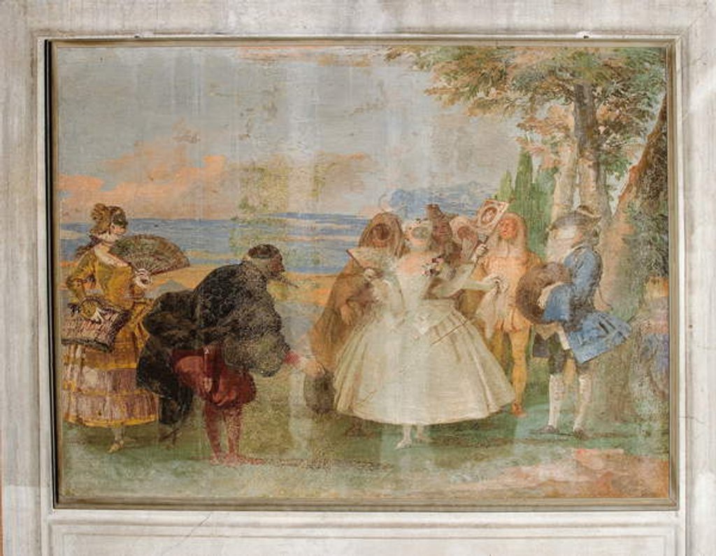 Detail of Minuet with Pantaloon and Colombine by Giandomenico (1727-1804) Tiepolo