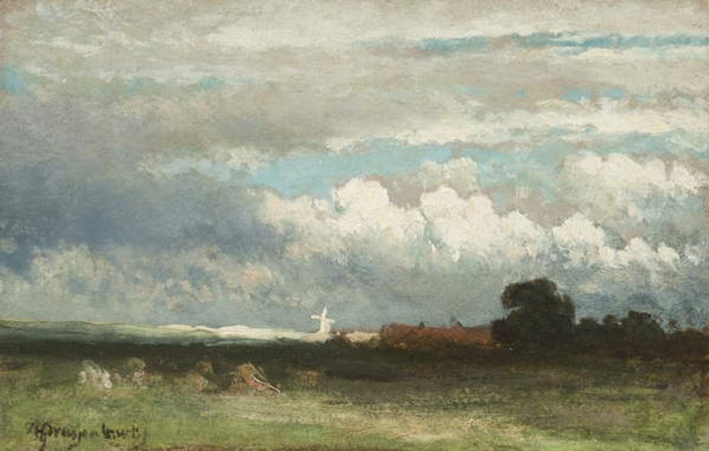 Detail of A Sunlit Windmill in the Dunes Near The Hague by Johannes Hendrik Weissenbruch