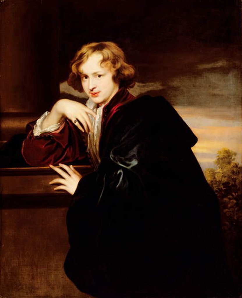 Detail of Portrait of Sir Anthony van Dyck by Anthony van Dyck