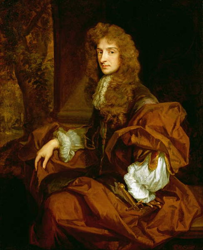 Detail of Portrait of Sir Charles Sedley 1687 by Godfrey Kneller