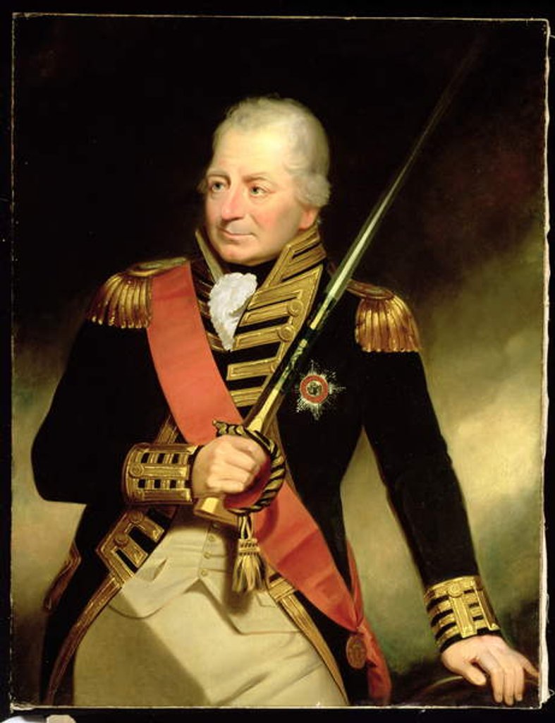 Detail of Portrait of John Jervis First Earl of St. Vincent, c.1805 by William Beechey