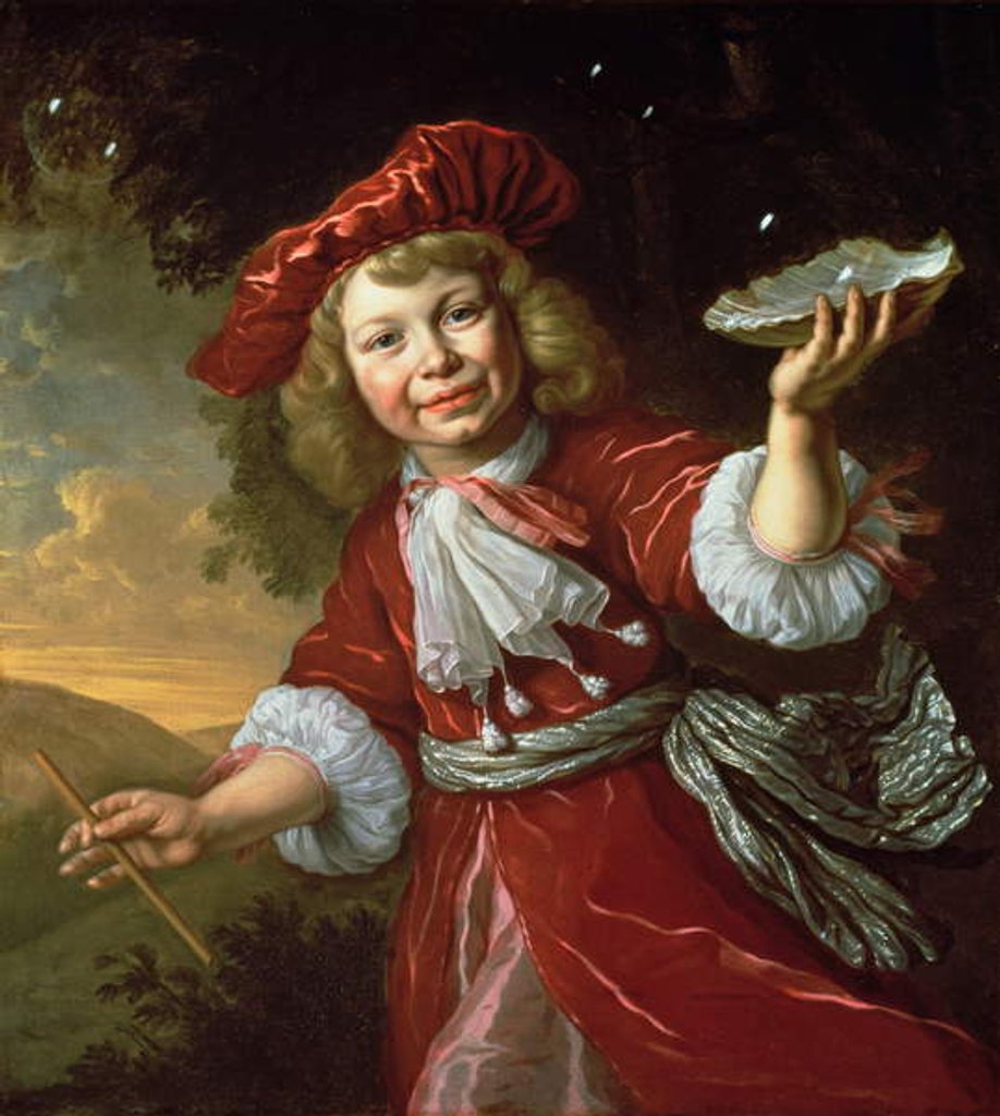 Detail of Homo Bulla: A Boy Blowing Bubbles, c.1665 by Bartolomeus van der Helst