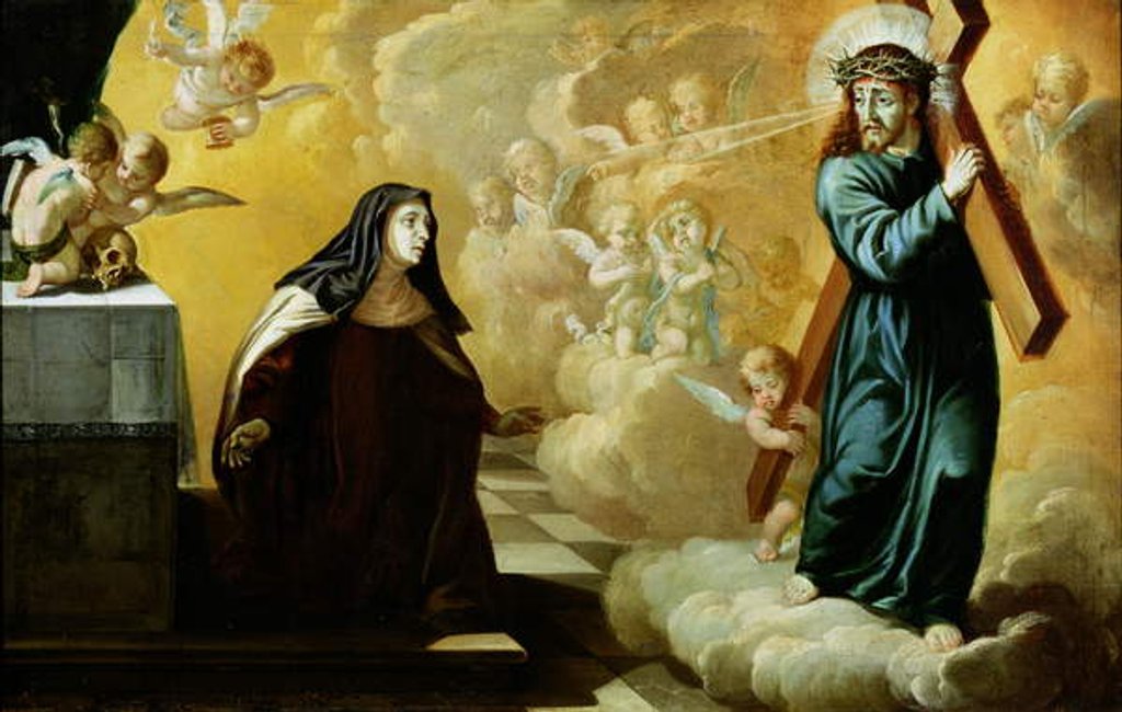 Detail of The Vision of St. Teresa by Spanish School