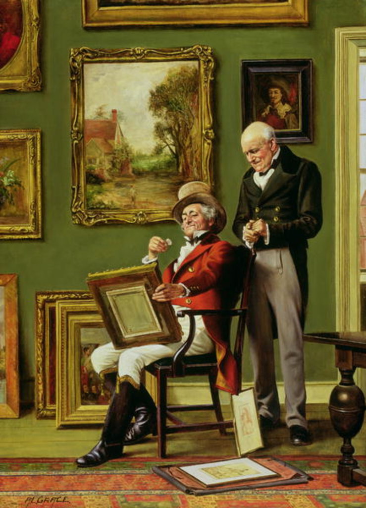 Detail of The Discerning Collector by Arthur Longlands Grace