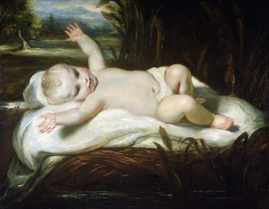 Detail of Moses in the Bullrushes by Joshua Reynolds