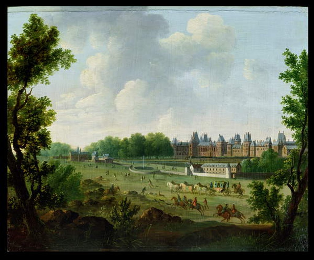 Detail of A View of the Royal Palace of Fontainebleau by Hendrik Frans de (attr. to) Cort