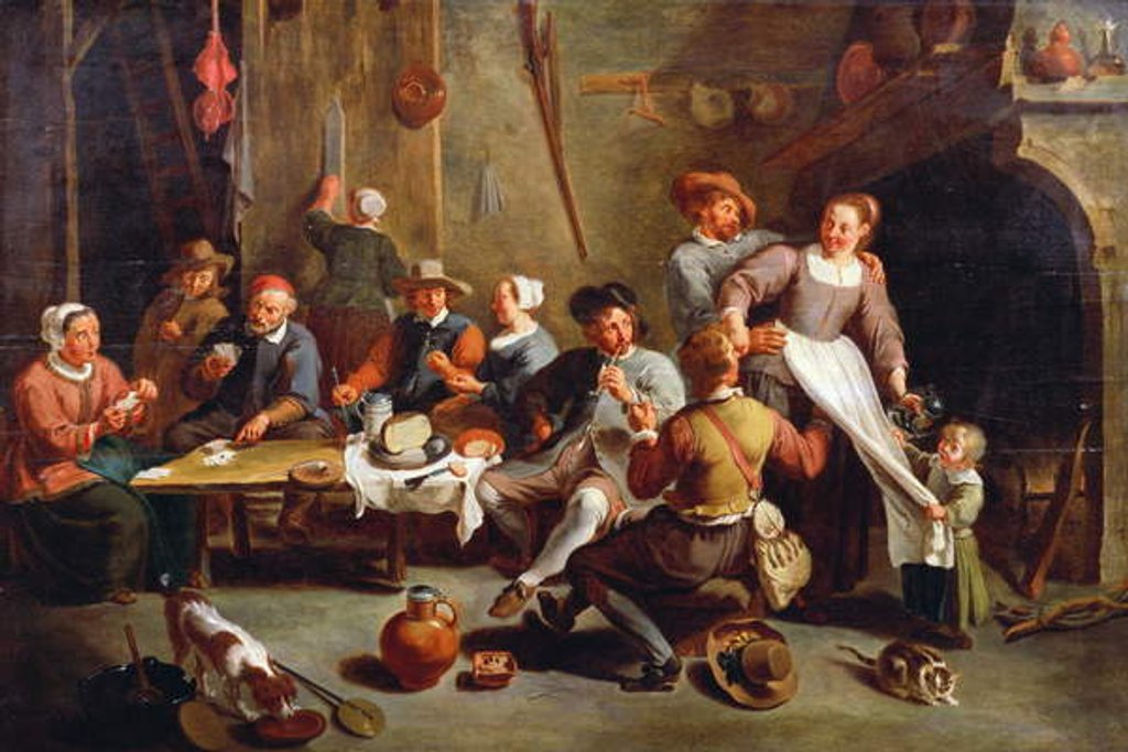 Detail of Interior of an Inn with Card Players by Willem van the Elder Herp