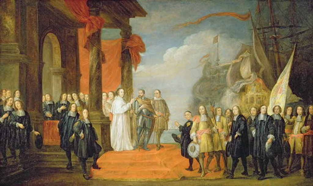 Detail of Charles V leaving the town of Dort by David the Elder Teniers