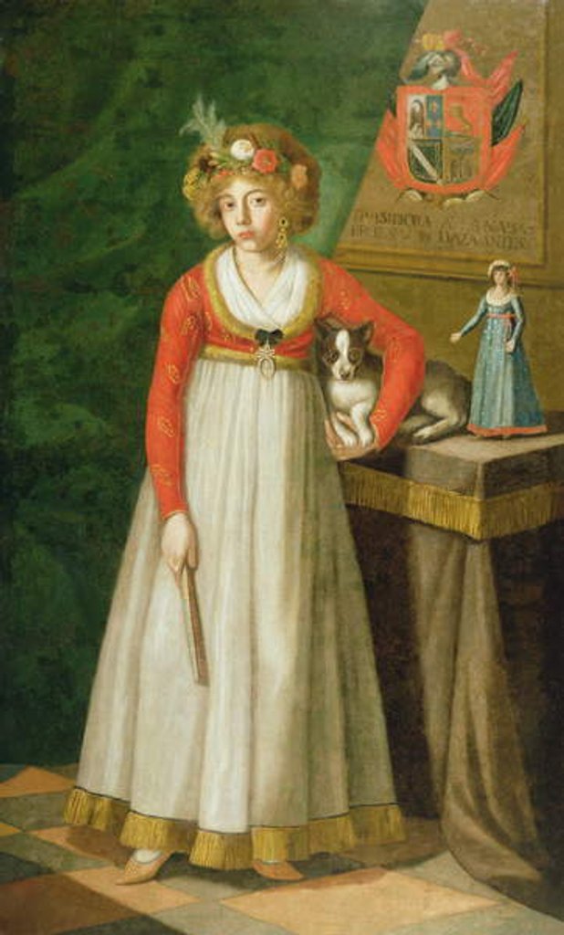 Detail of Portrait of Isidore, 1810 by Mexican School