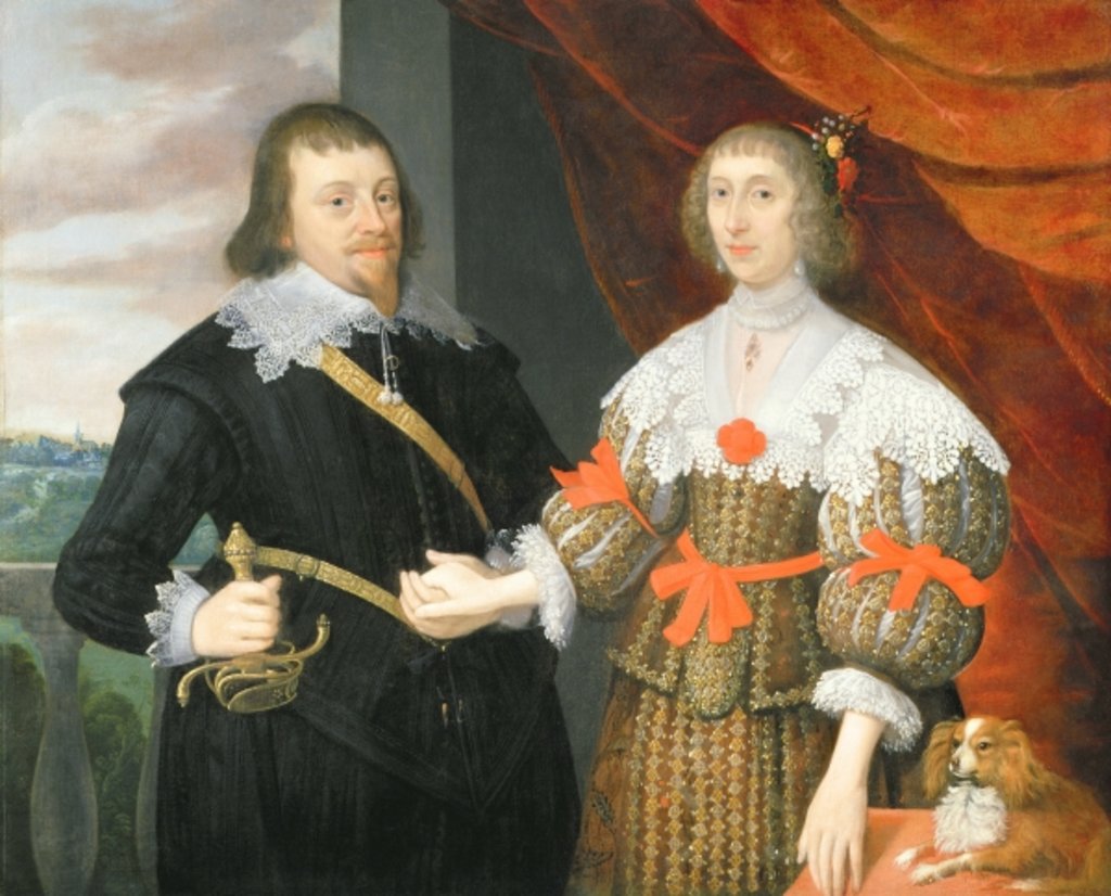 Detail of Portrait of a Husband and Wife by John Parker