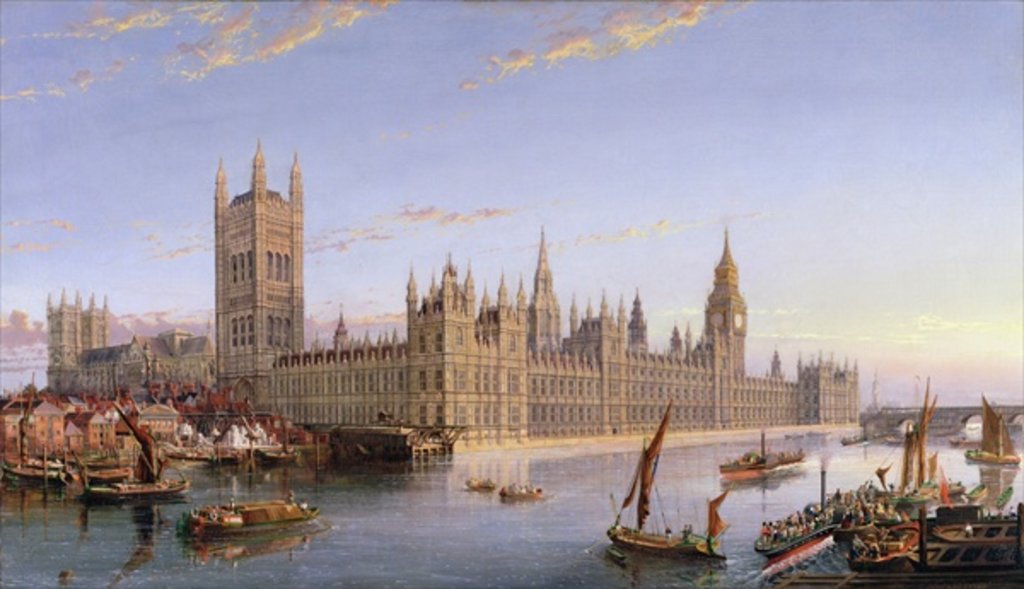 Detail of View of Westminster from Lambeth, 1859 by John MacVicar Anderson
