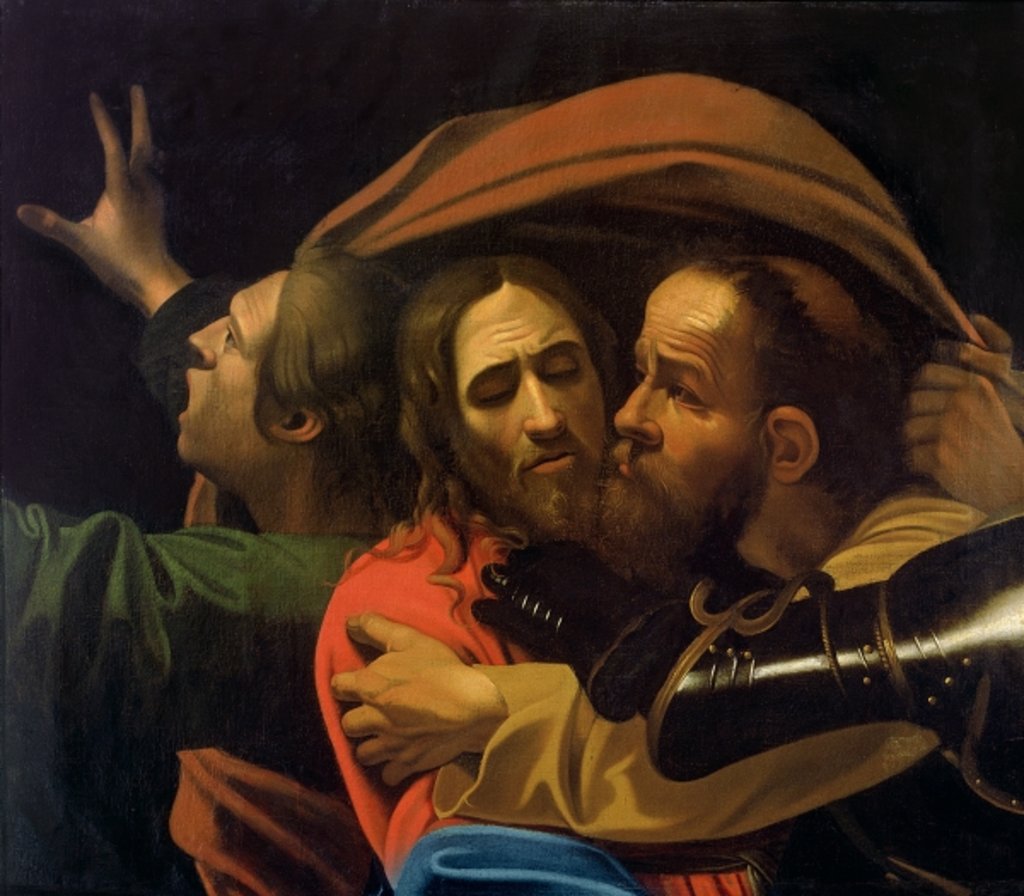 Detail of The Taking of Christ by Michelangelo Caravaggio