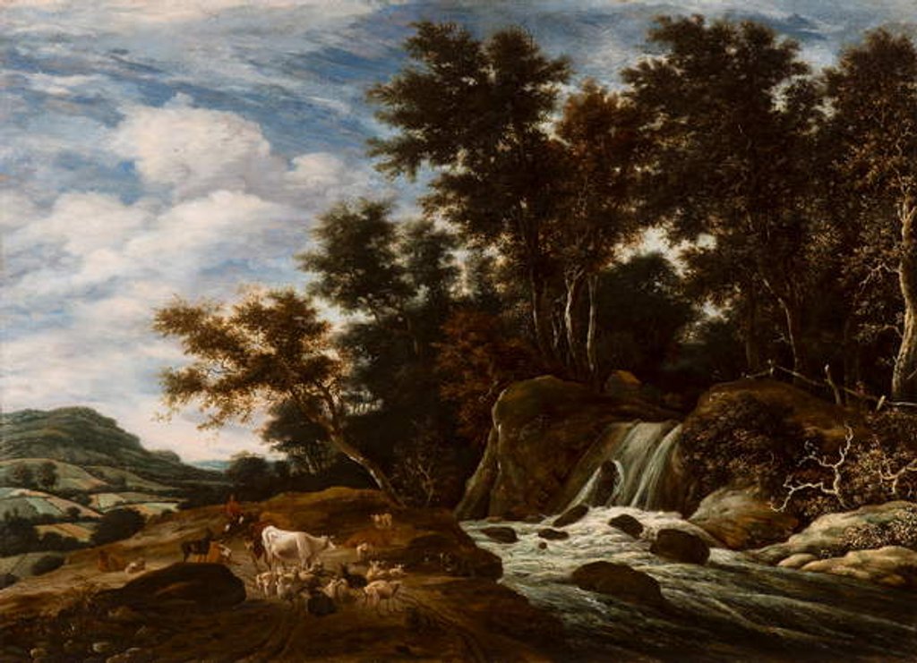Detail of The Cascade by Jacob Salomonsz. Ruysdael