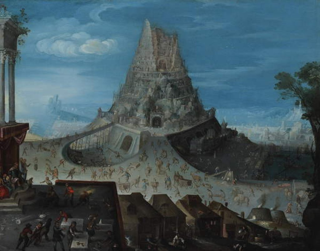 Detail of The Tower of Babel by Hendrick van (follower of) Cleve