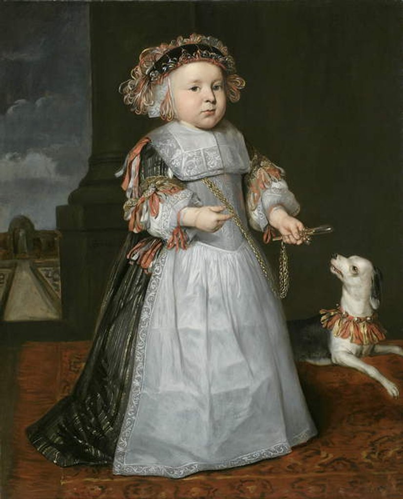 Detail of A young boy with a dog, 1667 by Hendrick Berckman