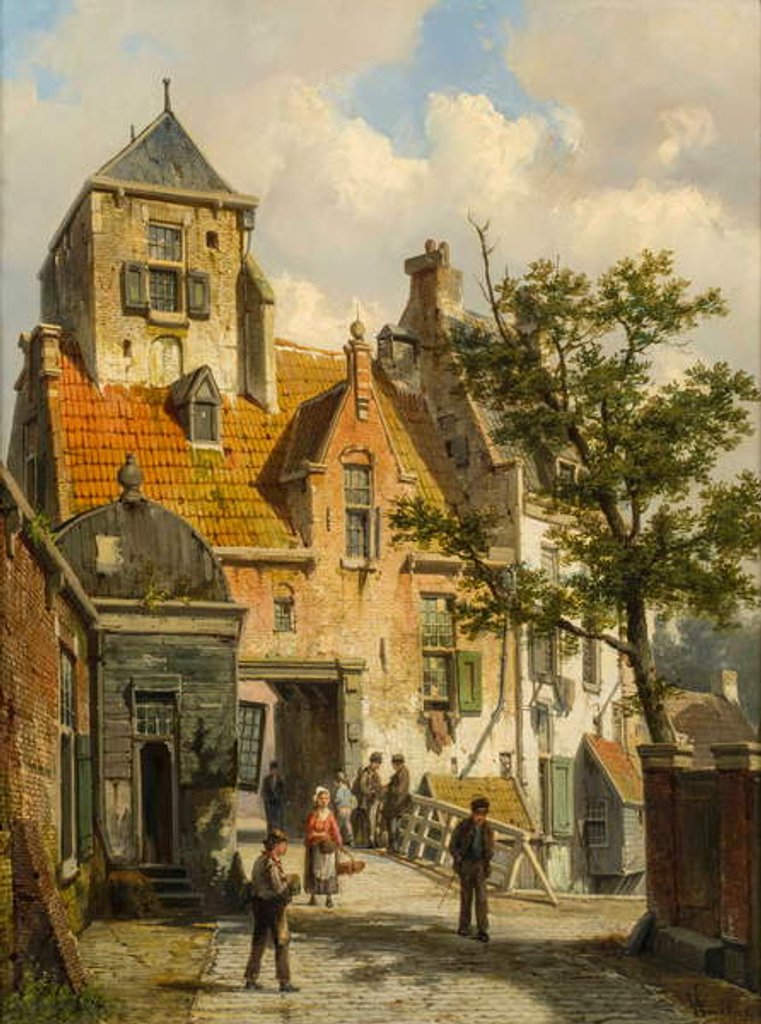 Detail of A View of Haarlem, 1891 by Willem Koekkoek