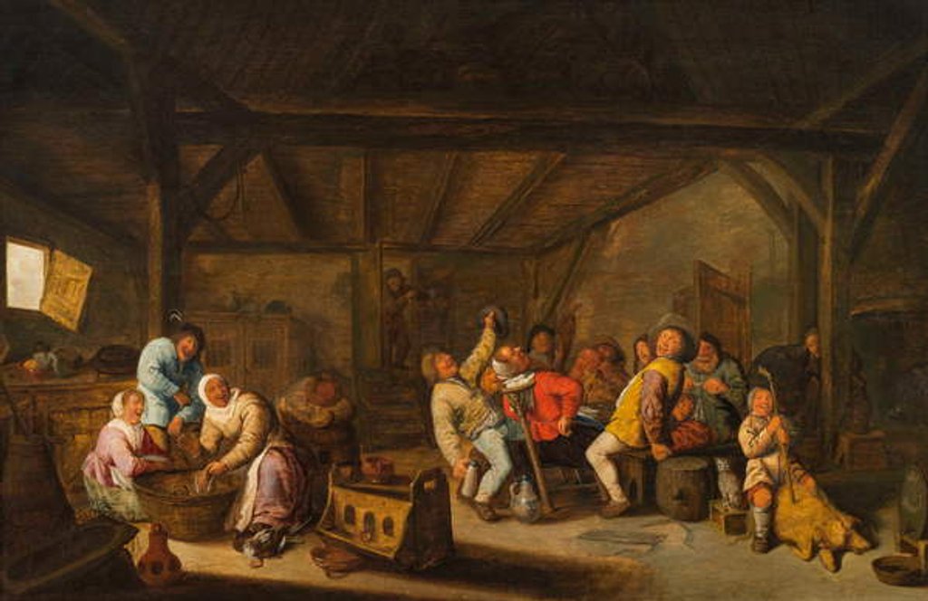 Detail of Twelfth Night, 17th century by Bartholomeus Molenaer