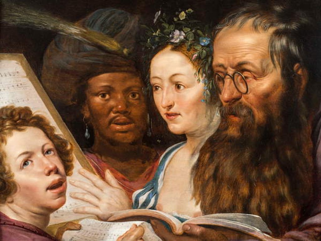 Detail of An allegory of Music, 1625 by Werner Jacobsz van den (attr. to) Valckert