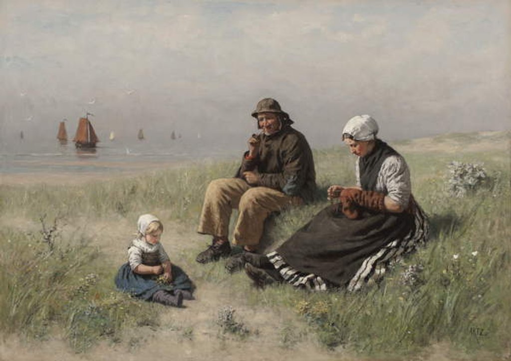 Detail of On the Sand in Scheveningen by David Adolph Constant Artz