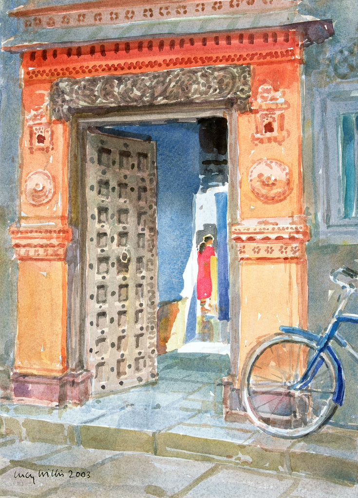 Detail of In the Old Town, Bhuj, 2003 by Lucy Willis