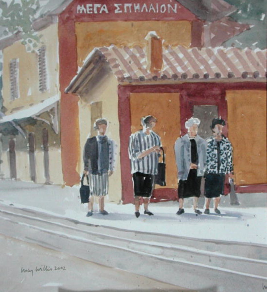 Detail of Getting Down at Megaspilaion, 2002 by Lucy Willis