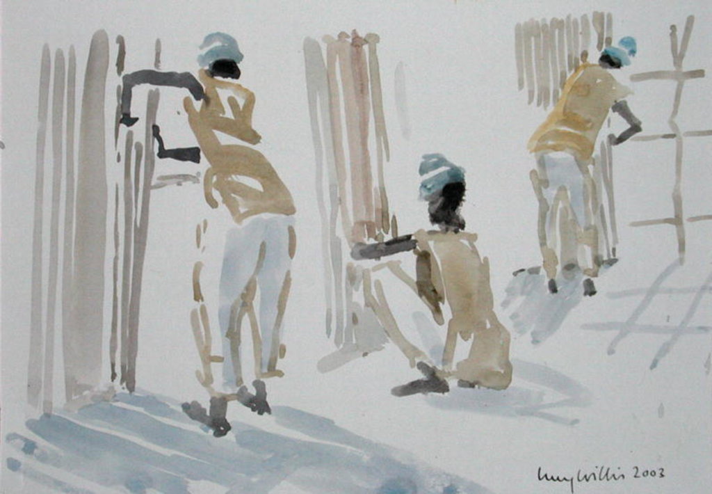 Detail of The Bamboo Fence, Senegal, 2003 by Lucy Willis