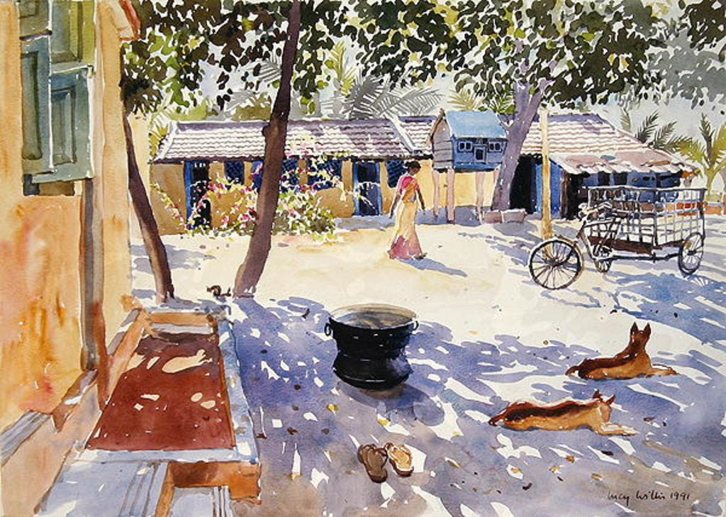 Detail of Sunday at the Boy's Home, 1991 by Lucy Willis