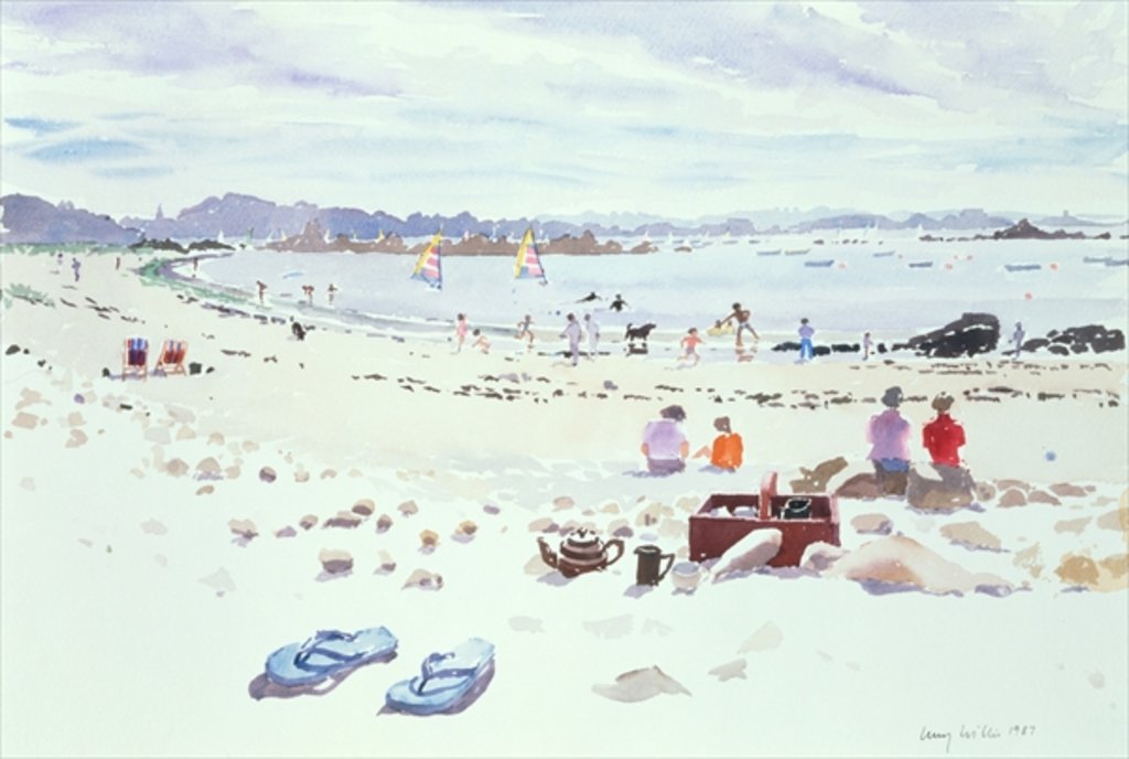 Detail of Cobo Bay, Guernsey, 1987 by Lucy Willis