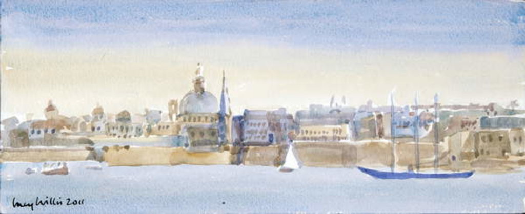 Detail of Valletta Skyline, 2011 by Lucy Willis