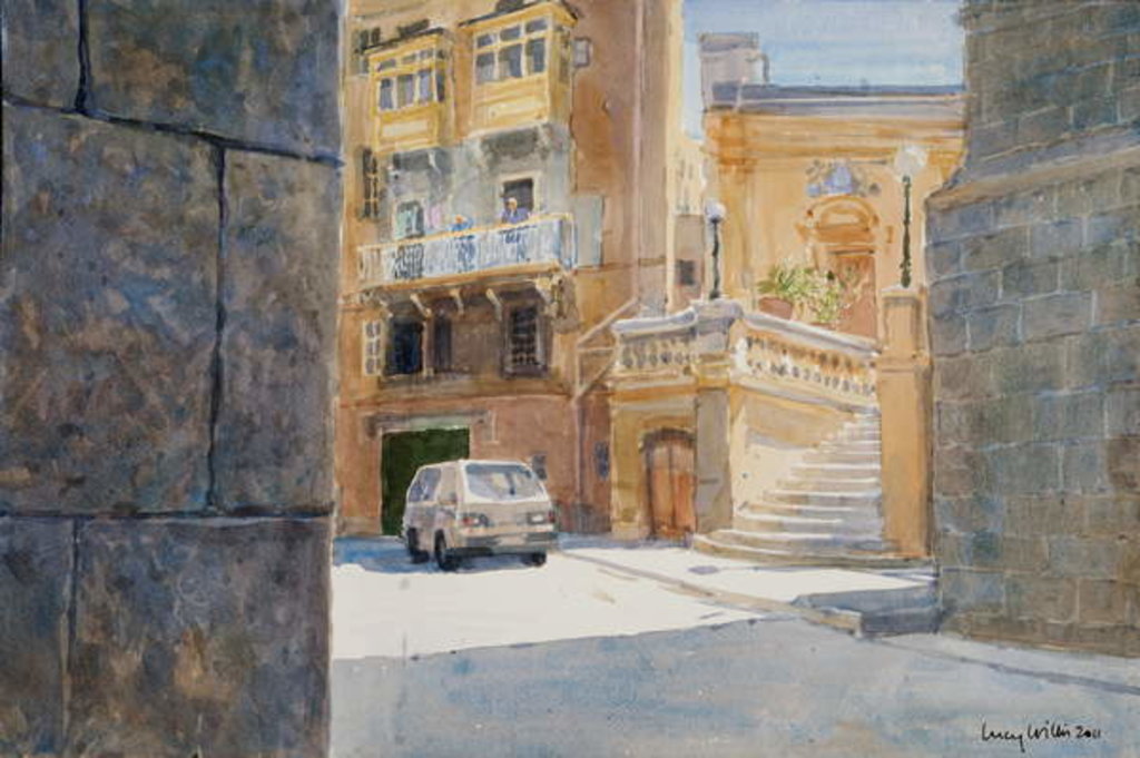 Detail of The Walls of Birgu, 2011 by Lucy Willis