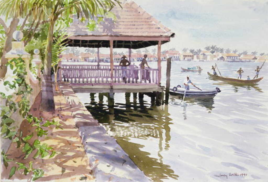 Detail of The Jetty, Cochin, 1991 by Lucy Willis