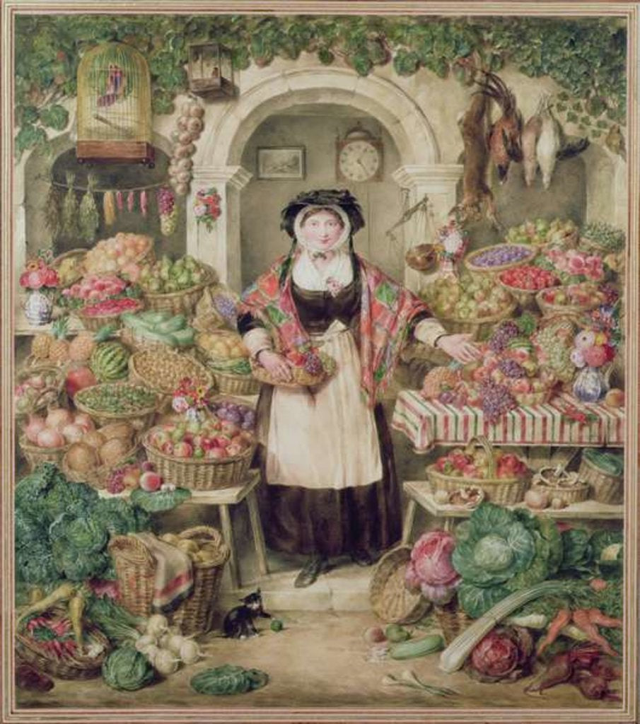 Detail of The Vegetable Stall by Thomas Frank Heaphy