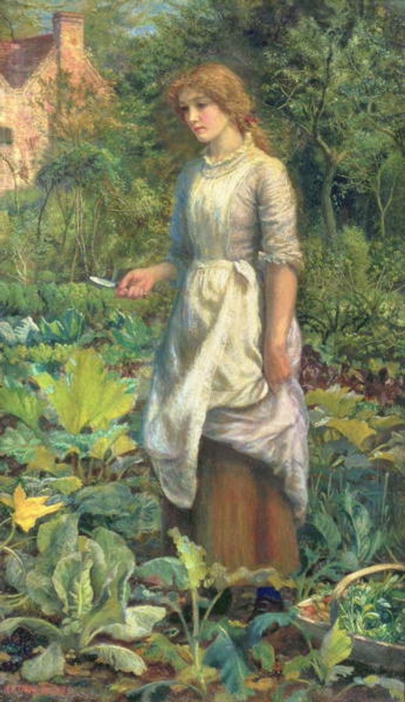 Detail of Phyllis, c.1887 by Arthur Hughes