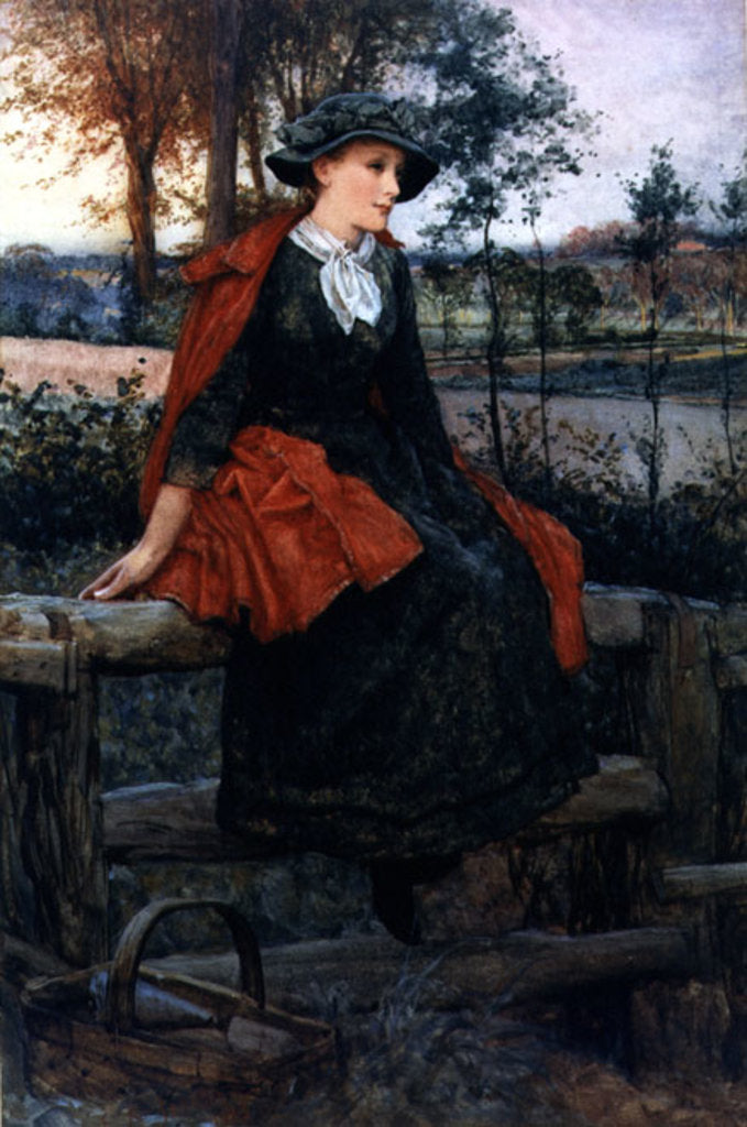 Detail of The Red Cape, 1883 by Edward Killingworth Johnson