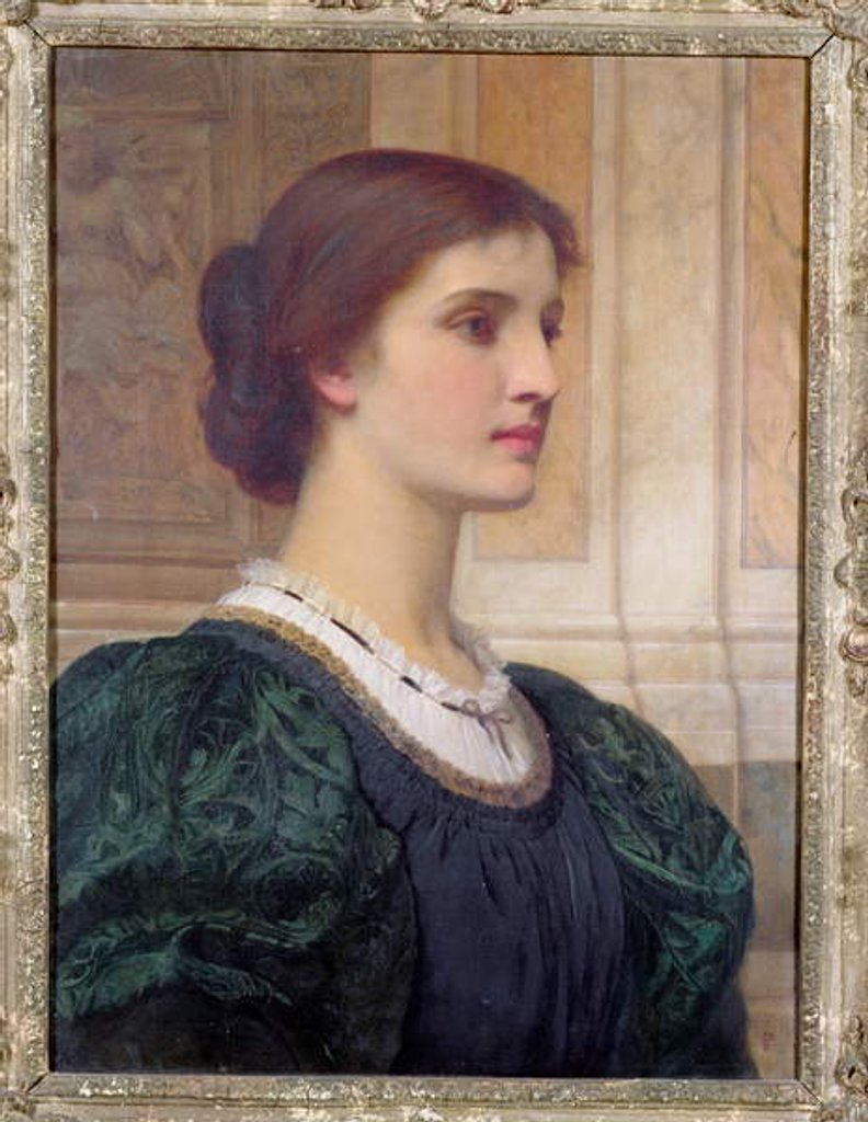 Detail of Portrait of Kate Dickens, wife of the artist by Charles Edward Perugini