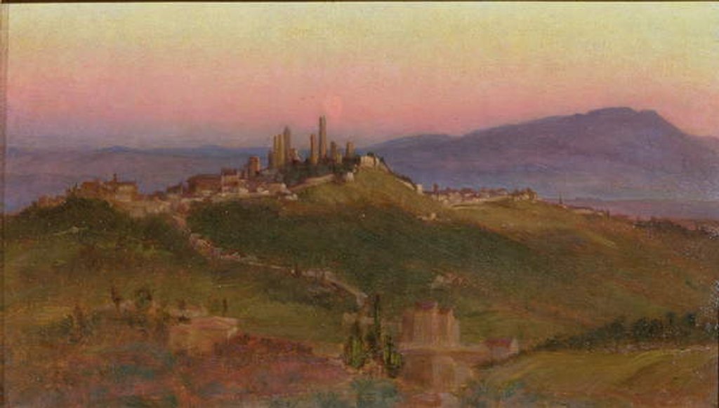 Detail of View of San Gimignano, 1898 by Edith Ridley Corbet