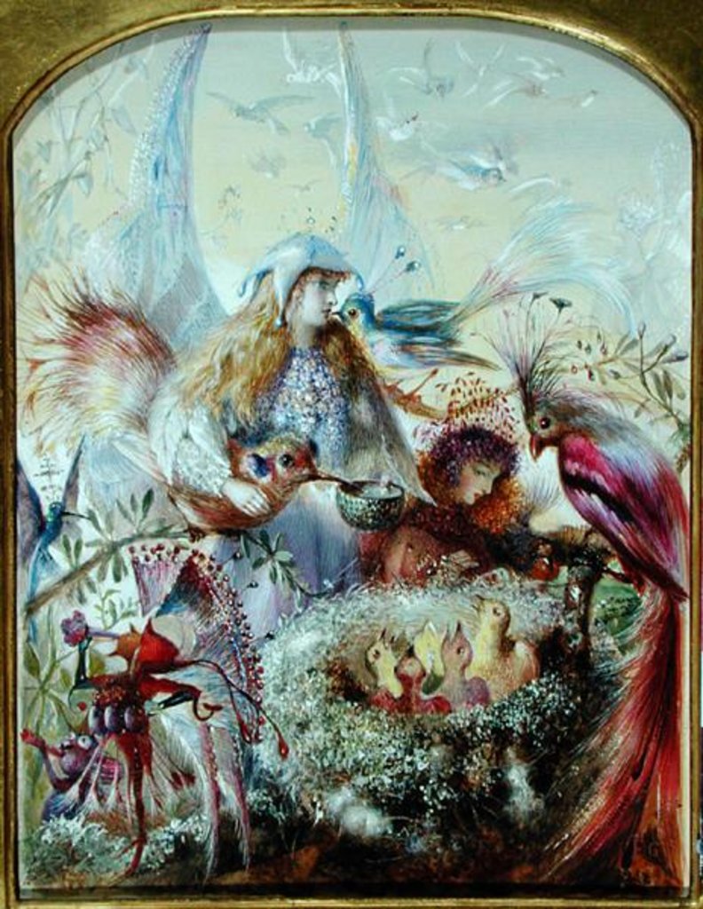 Detail of Fairies and a Bird's Nest by John Anster Fitzgerald