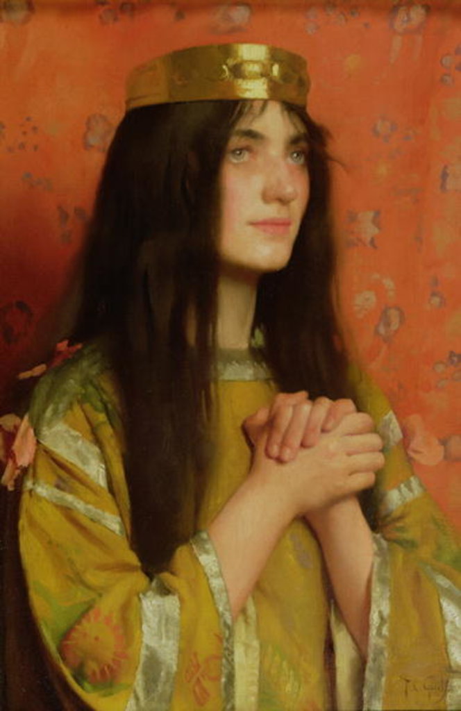Detail of La Reine Clothilde by Thomas Cooper Gotch