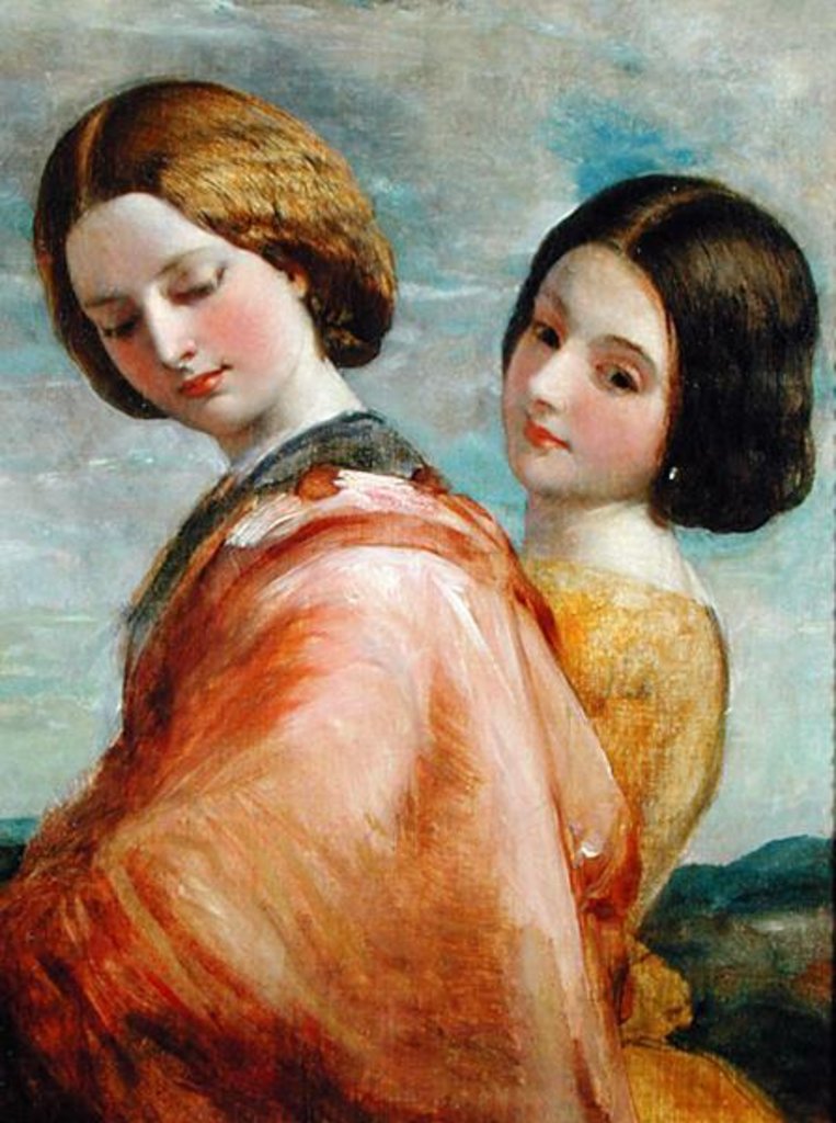 Detail of Two Young Women Walking by George Frederic Watts