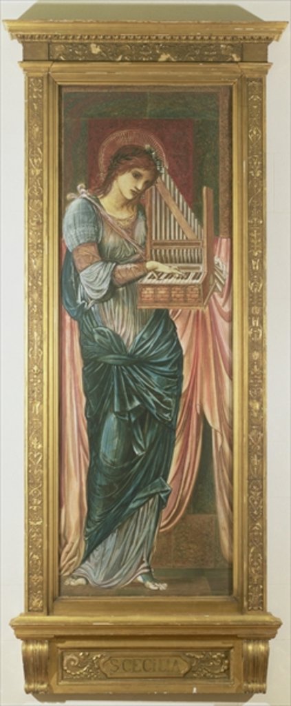 Detail of St. Cecilia by Edward Coley Burne-Jones