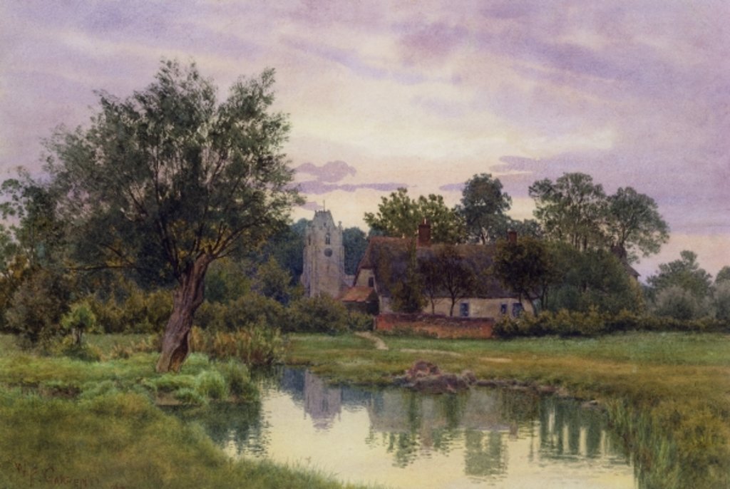 Detail of Evening, Hemingford Grey Church, Huntingdonshire by William Fraser Garden