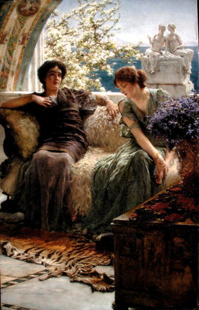 Detail of Unwelcome Confidence, 1895 by Lawrence Alma-Tadema