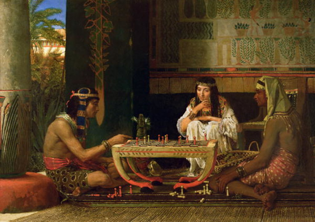 Detail of Egyptian Chess Players, 1865 by Lawrence Alma-Tadema