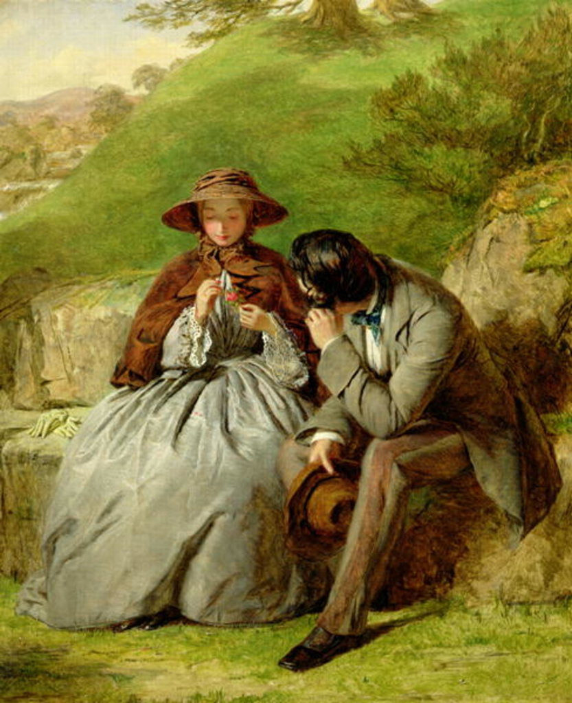 Detail of Lovers, 1855 by William Powell Frith