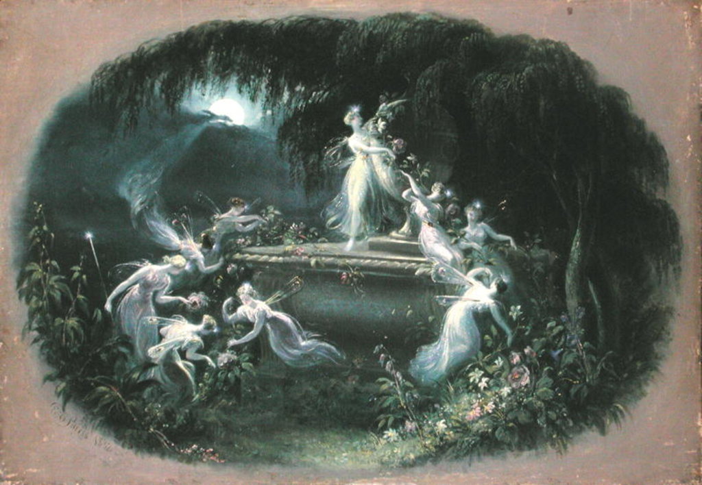 Detail of The Visit at Moonlight, 1832 by Edmund Thomas Parris