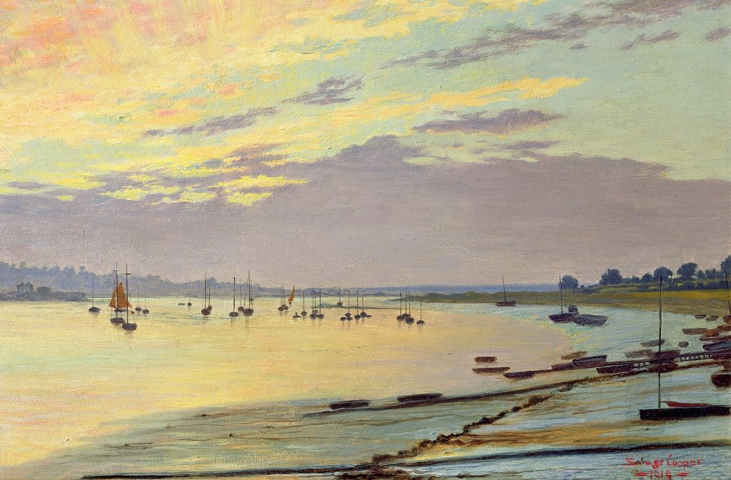 Detail of Low Tide, 1919 by W. Savage Cooper