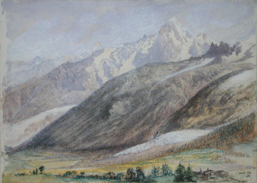 Detail of Mountain Scene, 23rd June 1858 by John Brett
